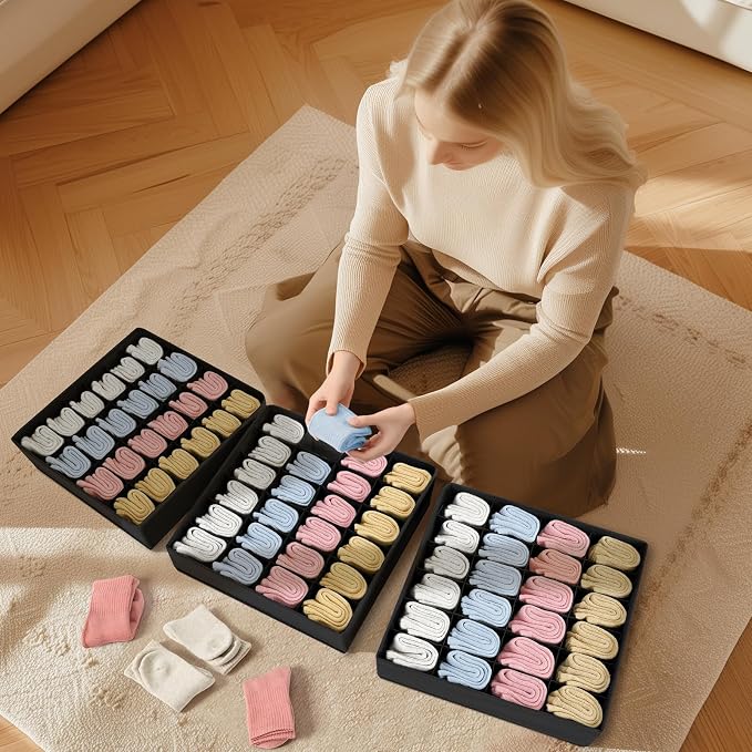 Joyoldelf Sock Organizer Drawer Organizer - Image 7