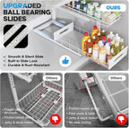 Under Sink Organizer Upgrade To Professional Rails, 2-Tier Dual Pull Out - Image 3