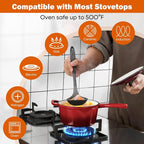 Homikit 1 Quart Saucepan with Lid, Small Enameled Cast Iron Sauce Pan, Enamel - Image 6