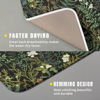Green Plants Dish Drying Mat for Kitchen Counter Microfiber Absorbent Dish - Image 3