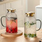 Buaic Glass Pitcher with Lid, 2 PACK 84 oz/2.5L Liter Vintage Water Pitcher - Image 6