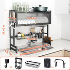 Over The Sink Dish Drainer Drying Rack 3 Tiers - Image 5