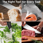 imarku Knife Set, 14 Piece Premium Kitchen Knife Block Set, Razor Sharp - Image 7