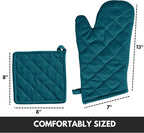 Oven Mitt & Pot Holder 100% Cotton Heat Resistant Kitchen Oven Mitt & Pot Holder - Image 3