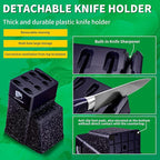 FULLHI 14pcs Block Knife Set, Chef's Knife Steak Knives Set - Image 5