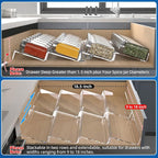 MIUKAA Clear Acrylic Spice Drawer Organizer, 4 Tier- 2 Set Expandable From 9" - Image 4