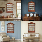 Chunful Vintage Spice Jar Wooden Rack - Image 6