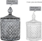 rejomiik Qtip Holder Glass Apothecary Jars - Image 3