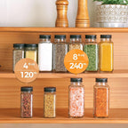ComSaf Large Spice Jars, Empty Spice Containers and Square Spice Bottles - Image 6