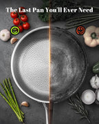 Titanium Pans set, 8+10+12Inch Pure Titanium Hammered Pro - Image 3