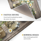 Flower Vase Dish Drying Mats 18×24 Inch Rustic Wood Reversible Microfiber - Image 3