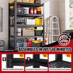 Set of 2 Garage Shelving-3500 lbs 5 Tier Storage Shelves, Adjustable Heavy Duty - Image 6