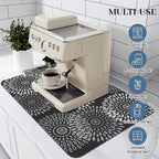 LuxStep Dish Drying Mat Super Absorbent Kitchen Counter Mat Rubber Backing - Image 3