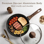 EWFEN 25 Pcs Pots and Pans Set, Nonstick Ceramic Cookware Sets, Healthy - Image 8