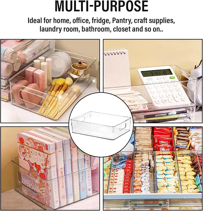 Clear Plastic Storage Bins, Pantry Organizers and Storage or Kitchen - Image 6