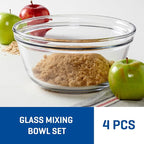 Anchor Hocking 4 Piece Glass Mixing Bowls Set – Durable, and Dishwasher Safe – - Image 2