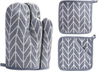 WinChange Oven Mitts and Potholders BBQ Gloves-Oven Mitts and Pot Holders Sets by Win+Change