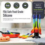 9-Piece Rainbow Silicone Spatula Set - Image 7
