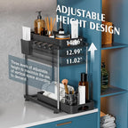 VERIFOST 2 Pack Under Sink Organizer, 2 Tier Under Sink Organizers and Storage - Image 4