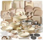 NutriChef 75-Piece Non-Stick Pots and Pans Set, Complete Ceramic Cookware Set by NutriChef%E2%84%A2Kitchen