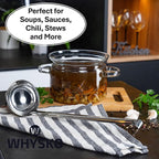 Whysko Soup Ladles Stainless Steel, Rustproof Heat-Resistant Materials - Image 3