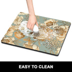 Rnivvi Dish Drying Mat for Kitchen Counter, 16 x 18" Cute Flower Theme - Image 6