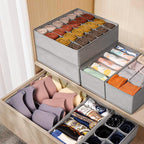 Criusia 12 Pack Sock Underwear Drawer Organizer Dividers, 116 Cells Fabric - Image 5