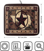 Giwawa Western Texas Star Dish Drying Mat 16"x18", Rustic Primitive Country - Image 2