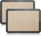 Luckyiren Silicone Baking Mat Set, Non-Stick Reusable Food-Grade Oven Liners by Luckyiren