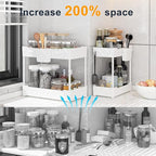 Sevenblue 2 Pack Under Sink Organizer, Under Bathroom Cabinet Organizer - Image 3