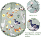Pot Holders Set of 2 with Transparent Clear Silicone Shell and Nice Duck Flower - Image 3
