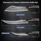 SYOKAMI Butcher Knife Set, Meat Cleaver Chef Knife Set, Japanese Style High - Image 7