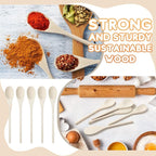 Eaasty 50 Pcs 9.8 Inch Wooden Spoons Bulk - Image 6