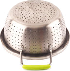 Stainless Steel Deep Colander Micro-perforated 2.5 Quart Metal Food Strainer - Image 7