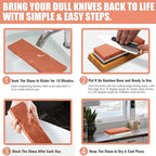 HMPLL Knife Sharpening Stone Set, Professional Whetstone 4 Side Grit 400/1000 - Image 3