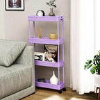 SPACELEAD Slim Storage Cart 3 Tier, Bathroom Organizer Rolling Utility - Image 6