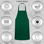 GREEN LIFESTYLE 12 Pack Professional Chef Apron – Grilling Aprons - Image 4