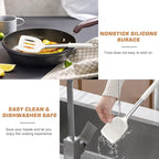 TeamFar Kitchen Utensils, for Nonstick Cookware Frying/Flipping/Draining - Image 6