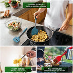HOTEC 446°F Heat Resistant Silicone Kitchen Utensils, Cooking Utensil Set - Image 3
