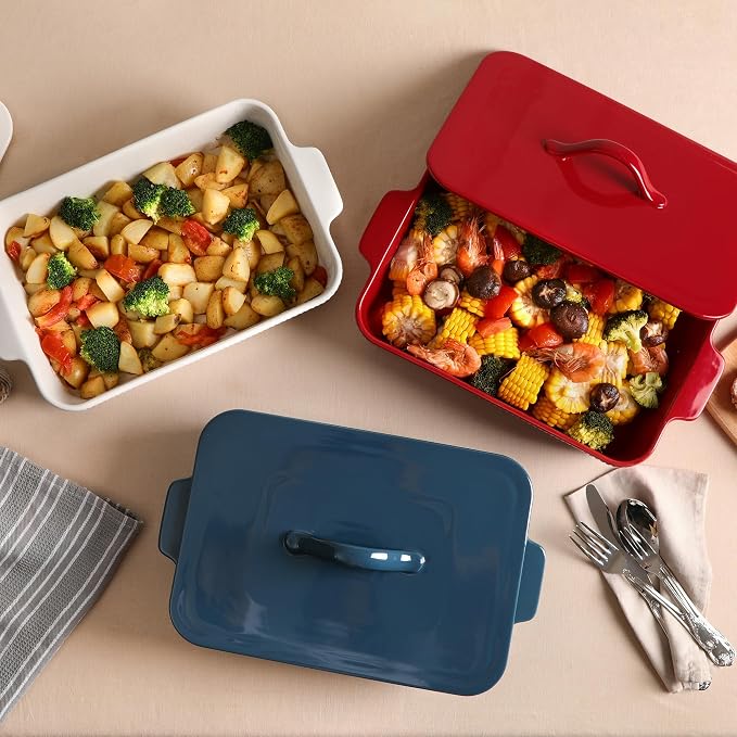 Casserole Dish with Lid, Ceramic 9x13 Casserole Dish - Image 8