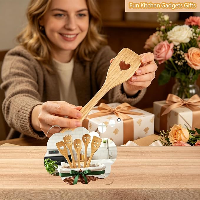 Fun Wooden Spoons for Cooking 5 Piece - Image 7