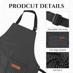 2 Pack Stripes Kids Apron, Kids Cooking Aprons - Image 3