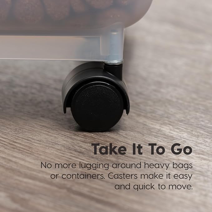 IRIS USA Airtight Dog Food Storage Container, WeatherPro, Removable Wheels - Image 10