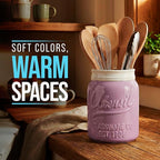 Comfify Wide Mouth Mason Jar Utensil Holder Decorative Kitchenware Organizer - Image 5