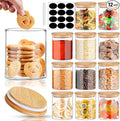 SLifeJars - Glass Jars with Bamboo Lids 16 oz, Bamboo Lid Jar by LockinGoodnessSimplifyYou