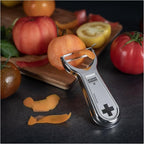 Kuhn Rikon "Swiss Metallic" Piranha Cross Peeler - Image 2