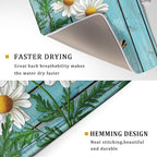 Spring Summer Daisy Flowers Dish Drying Mat - Image 3