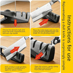 Knife Sharpener, 5 Adjustable Angle, 3 in 1 Professional Chef's Kitchen Knife - Image 6