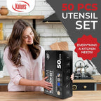 Kaluns 50 PCS Silicone Kitchen Utensils Set Complete Kitchen Set - Image 4