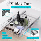 Pull Out Cabinet Organizer 14" W X 17" D, Slide Out Drawers - Image 3